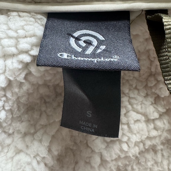 Champion C9 Men's Green Sherpa Hooded Jacket Water Wind Resistant Size Small - Picture 7 of 8